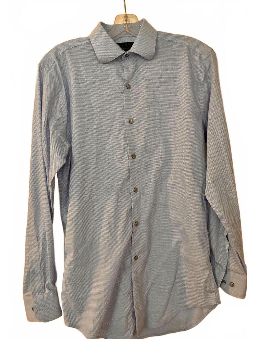 Alfani Athletic Fit Men's Dress Shirt Size S Light Blue